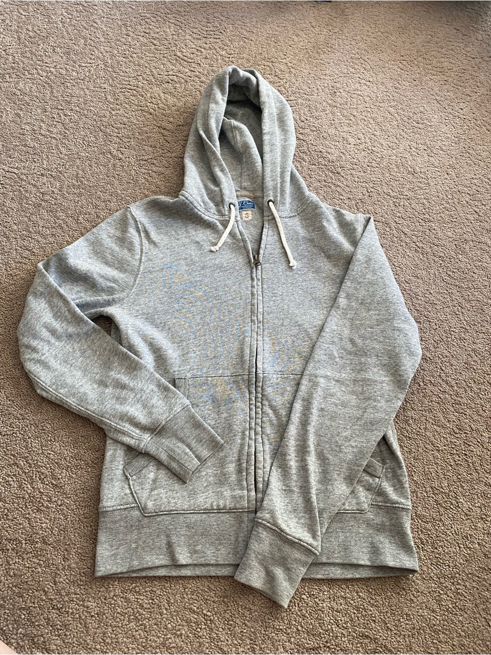 J. Crew Light Gray Full-Zip Hoodie